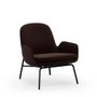Era Lounge Low Armchair with steel legs - City Velvet fabric 