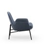 Era Lounge Low Armchair with steel legs - City Velvet fabric 