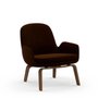 Era Lounge Low Wood Armchair walnut - City Velvet fabric