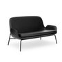 Era Sofa 2 seats with steel legs and leather