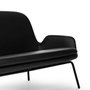 Era Sofa 2 seats with steel legs and leather