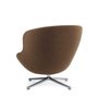 Hyg Lounge Low Swivel armchair with steel legs - Camira Synergy fabric