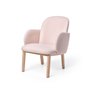 Dost Lounge armchair with wood structure