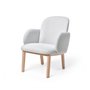 Dost Lounge armchair with wood structure