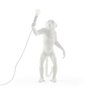 Monkey Outdoor lamp standing version - white