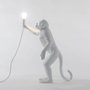 Monkey de pie Lámpara de exterior - blanco